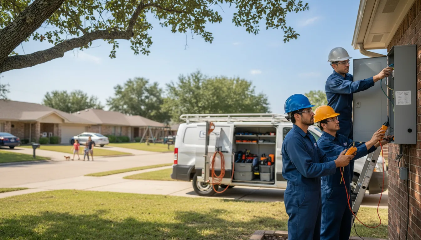 Certified electrician providing emergency electrical services in Oakford, IL